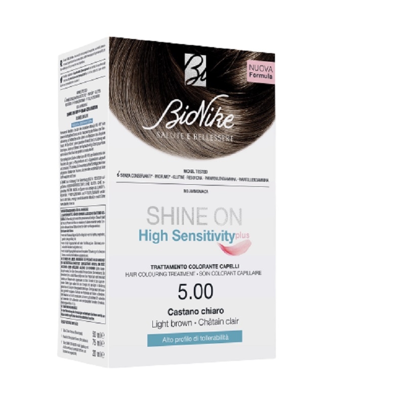 Vopsea pentru par Nr. 5.00 Castano Chiaro Shine On High Sensitivity, BioNike