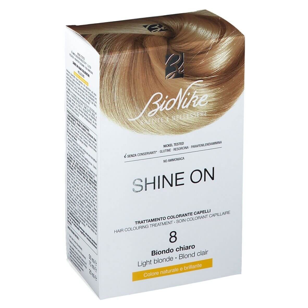 Vopsea pentru par Nr. 8 Light Blonde Shine On, BioNike