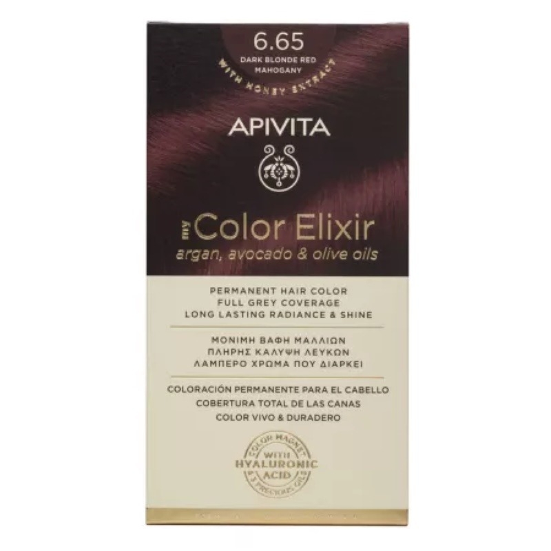 Vopsea de par My Color Elixir N6.65, 155 ml, Apivita