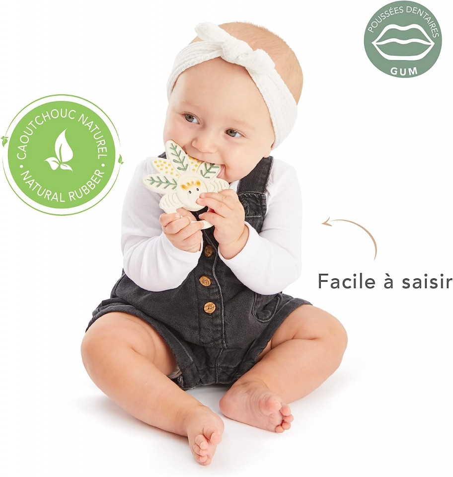 Vulli Inel de dentitie multitexturat Frunza