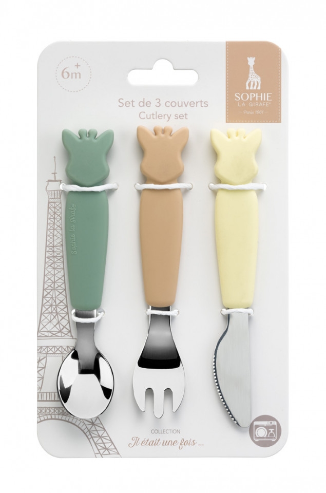 Vulli Set 3 tacamuri maner silicon Girafa Sophie