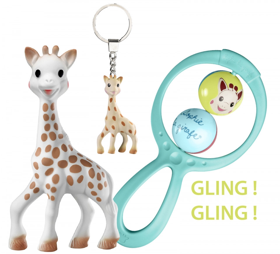Vulli Set cadou Girafa Sophie, zornaitoare