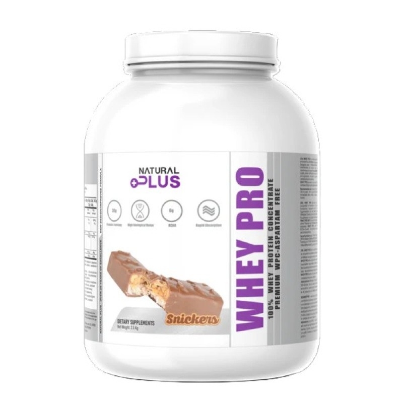 Whey Pro Premium pudra instant cu aroma de Snickers, 500 g, Natural Plus