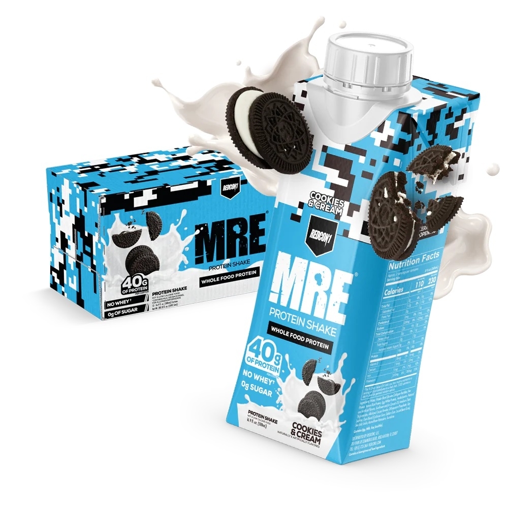 Shake proteic din alimente intregi cu aroma de biscuiti cu crema, 500 ml, REDCON1