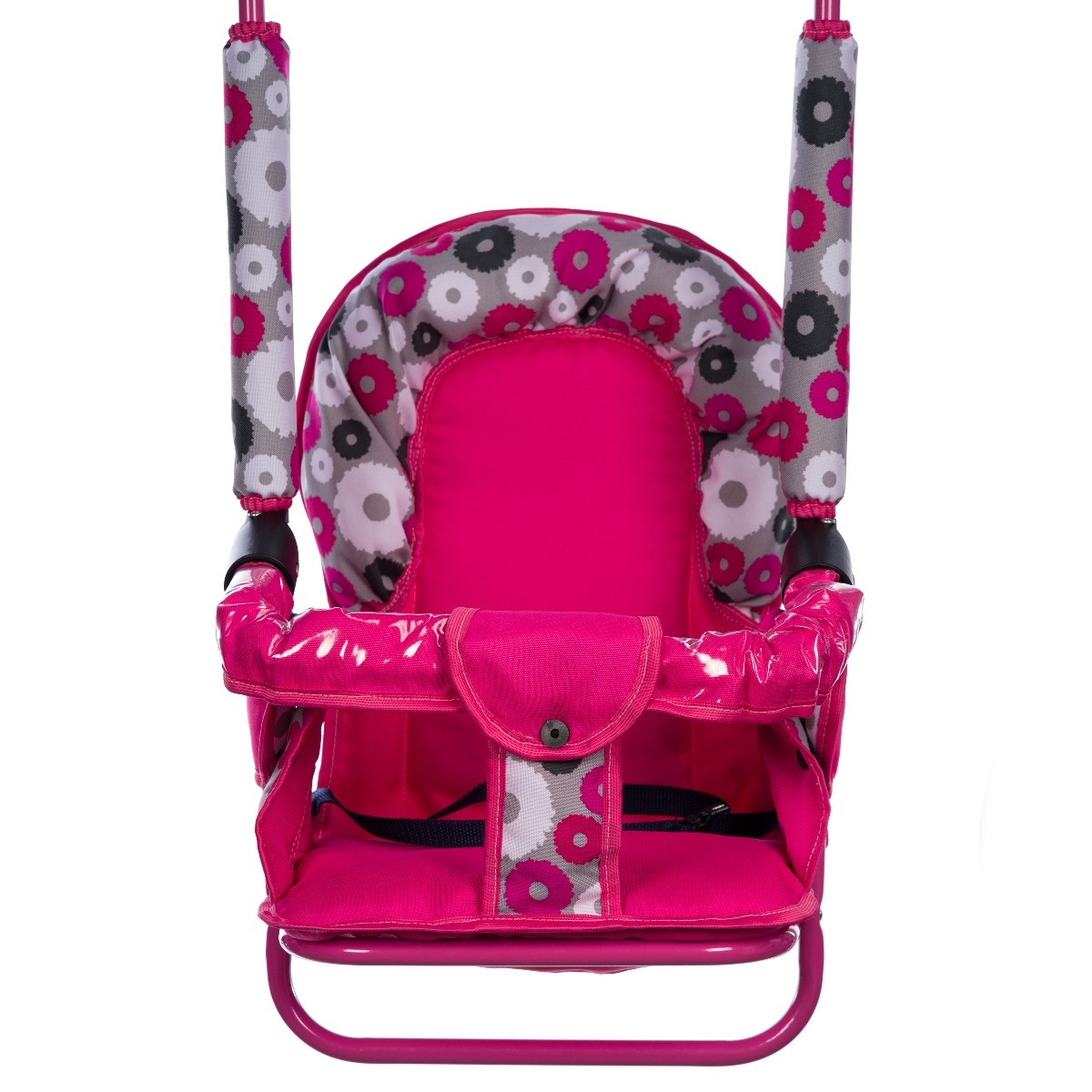 Leagan pentru copii, AppeKids, cu spatar reglabil si bara detasabila, Pink Flowers