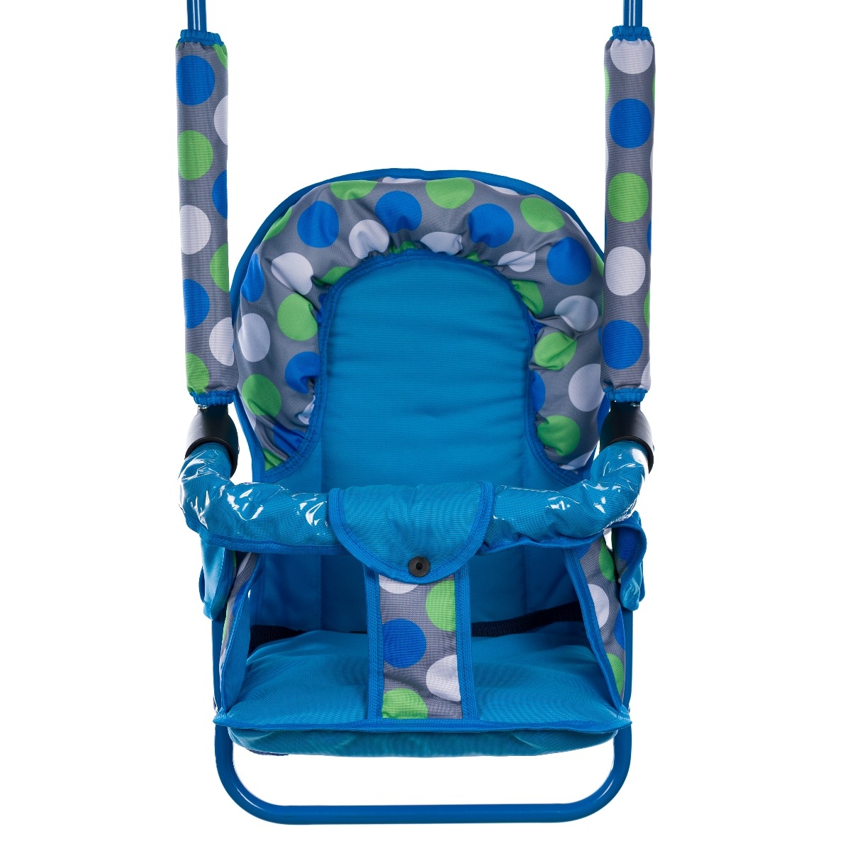 Leagan pentru copii, AppeKids, cu spatar reglabil si bara detasabila, Blue Dots