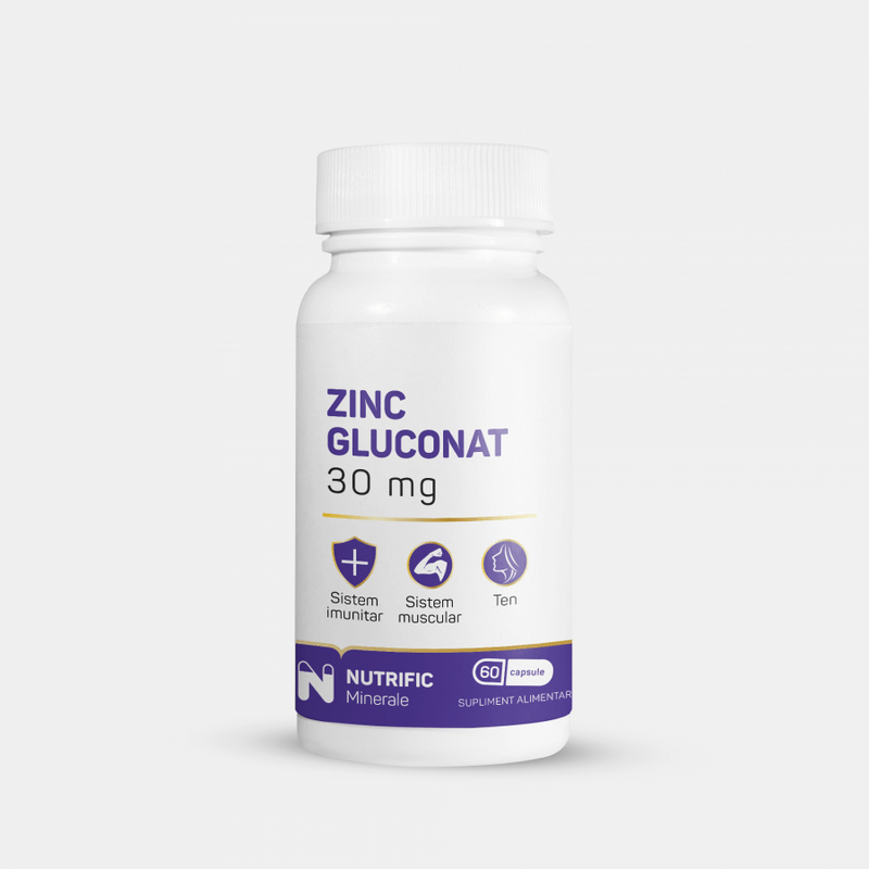 Zinc gluconat 30mg, 60 capsule, Nutrific