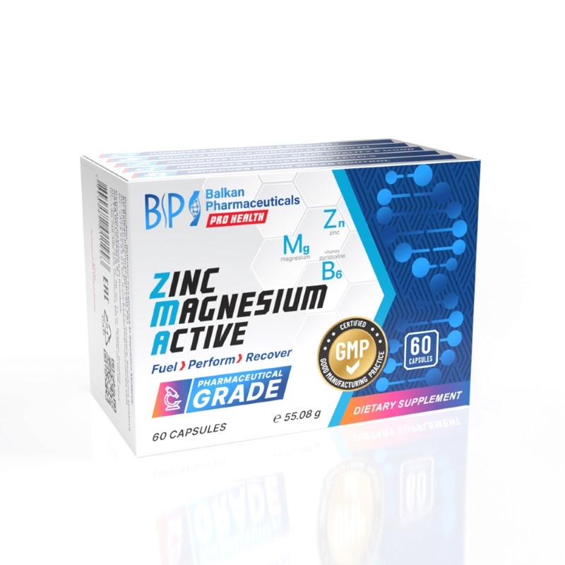 Zinc Magnesium Active, 60 comprimare, Balkan Pharmaceuticals
