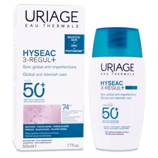 Crema SPF 50+ Hyseac 3-Regul+, 50 ml, Uriage