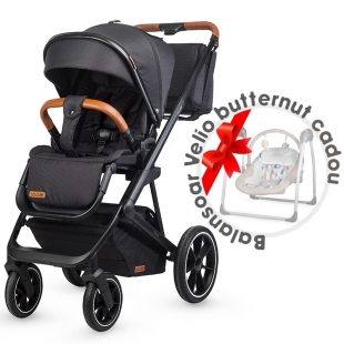 Carucior modular 2 in 1 Coccolle Nessia Diamond black+Balansoar bebelusi Coccolle Velio Butternut