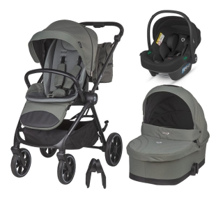 Carucior modular 2in1 Coccolle Serry Moss green+ Scoica auto iSize Coccolle Knox Black