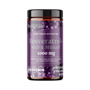 Resveratrol + Nad & Miricell cu Spermidina, 30 capsule, ResVitale, GNC