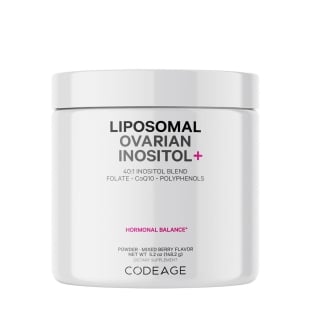 Myo-inozitol ovarian cu coenzima Q10 cu aroma de fructe de padure CodeAge, 148.2 g, GNC