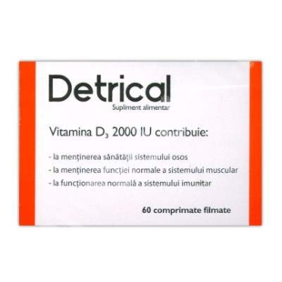 Detrical Vitamina D 2000UI, 60 comprimate, Zdrovit