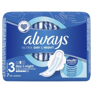 Absorbante Ultra Day & Night, Marimea 3, 7 bucati, Always