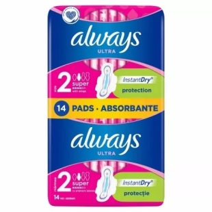 Absorbante Ultra Super, Marimea 2, 14 bucati, Always