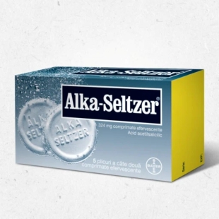 Alka-Seltzer, 324 mg, 10 comprimate efervescente, Bayer