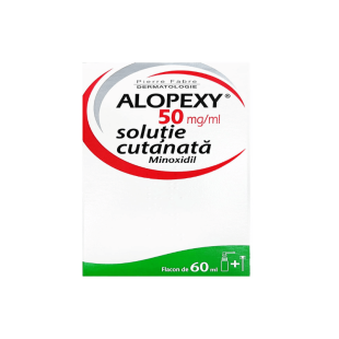 Alopexy 5% (minoxidil) solutie cutanata, 50mg/ml, 60 ml, Pierre Fabre