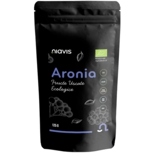 Aronia fructe uscate ecologice, 125 g, Niavis