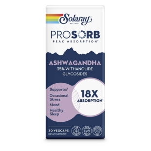 Ashwagandha Prosorb 240 mg Solaray, 30 capsule vegetale, Secom