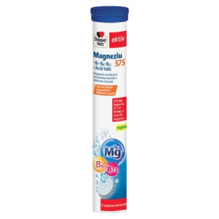 Aktiv Magneziu 375mg+B1+B6+B12+Acid Folic, 15compr.eff, Doppelherz