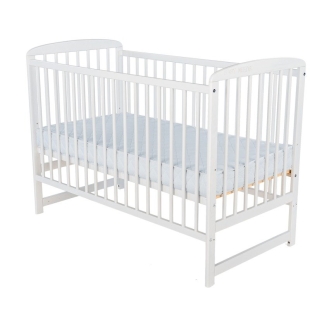 BabyNeeds - Patut din lemn Ola 120x60 cm Alb