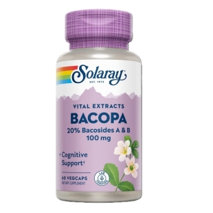 Bacopa 100 mg Solaray, 60 capsule vegetale, Secom
