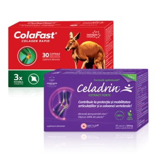 Celadrin Extract Forte 60compr + Colafast Colagen Rapid 30compr cadou