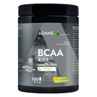 BCAA 4:1:1 cu aroma de lemon-lime, 400 g, Adams Supplements