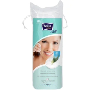 Cotton Care dischete demachiante rotunde cu aloe, 70 bucati, Bella