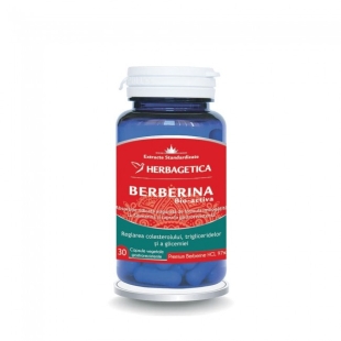 Berberina bio-activa, 30 capsule, Herbagetica