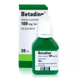 Betadine solutie, 100 mg/ml, 30 ml, Egis Pharmaceuticals