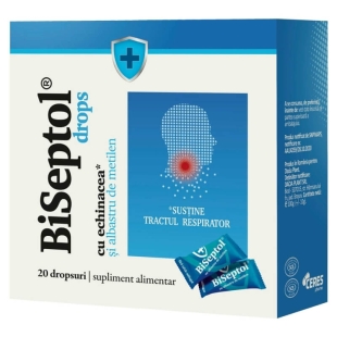 Biseptol dropsuri cu albastru de metilen si echinacea, 20 bucati, Dacia Plant