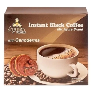 Cafea cu ganoderma Instant Black Coffee Mix, 10 plicuri, Ayura Herbal
