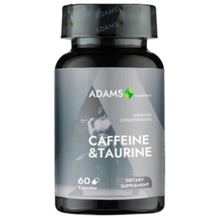 Caffeine & Taurine 680 mg, 60 capsule, Adams Supplements