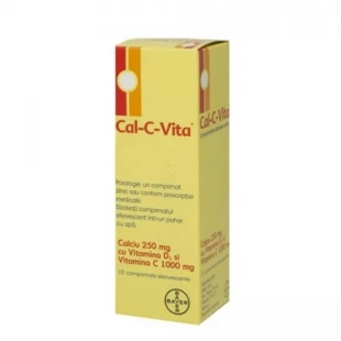Cal-C-Vita, 10 comprimate efervescente, Bayer