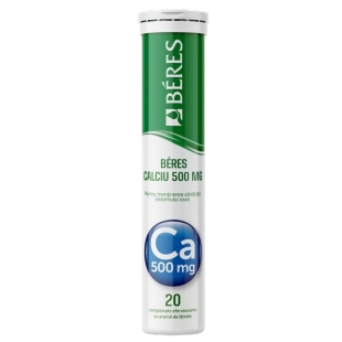 Calciu, 500 mg, 20 comprimate efervescente, Beres Pharmaceuticals