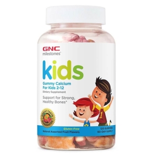 Calciu cu aroma de fructe pentru copii 2-12 ani Milestones Kids Gummy, 120 jeleuri, GNC
