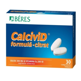 Calcivid Formula citrat, 30 comprimate, Beres Pharmaceuticals