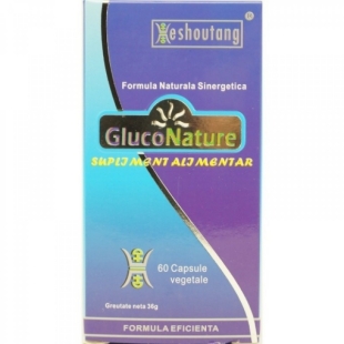 GlucoNature, 60 capsule, Qingdao Heshoutang