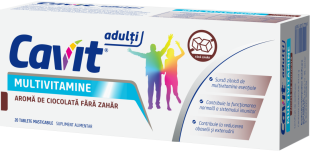 Cavit - Adulti multivitamine ciocolata fara zahar 20tb