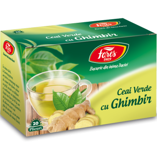Ceai verde cu ghimbir 20plicuri, Fares