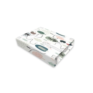 Cearceaf cu elastic, Qmini, Pentru patut co-sleeper, Aurora, Dimensiune 76 x 43 cm, Din bumbac certificat Oeko Tex Standard 100, Hedgehog