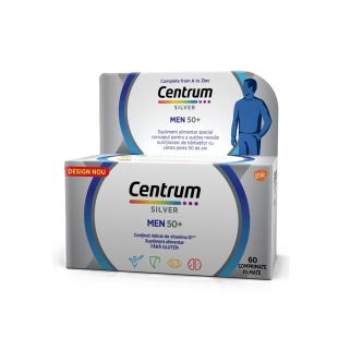 Centrum Silver 50+ pentru barbati, 60 comprimate, GSK (Haleon)