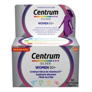 Centrum Silver 50+ pentru femei, 30 comprimate, GSK (Haleon)