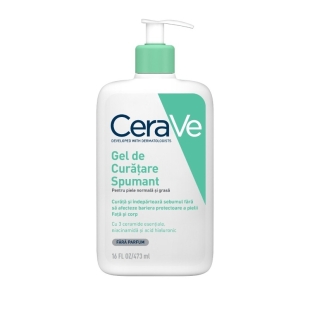 Gel de curatare spumant piele normal-mixta, 473ml, Cerave