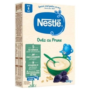 Cereale din ovaz cu prune, +6 luni, 250 g, Nestle