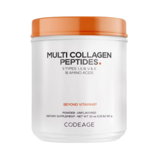 Colagen hidrolizat din 5 surse sub forma de peptide, fara aroma, 567 g, Code Age
