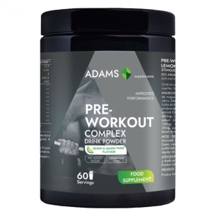Pre-Workout Complex pulbere instant cu aroma de lemon-twist, 360 g, Adams Supplements