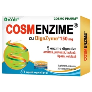 Cosmenzime cu digezyme 150 mg, 20 comprimate, Cosmo Pharm